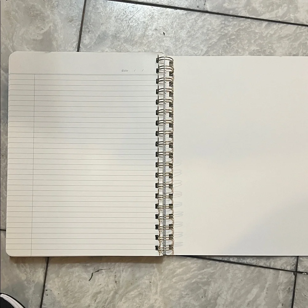 Elegant Blue and Cream Notebook